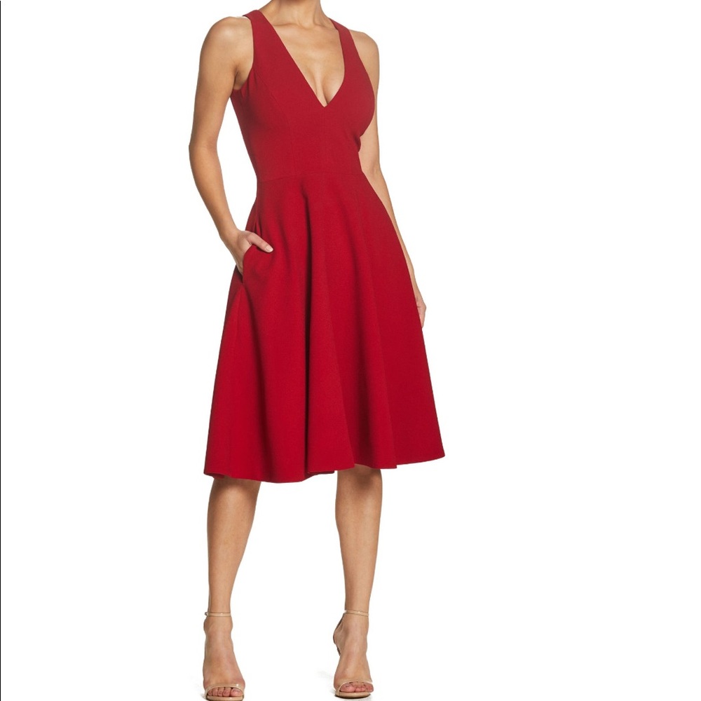 Dress the Population Red Sleeveless Dress